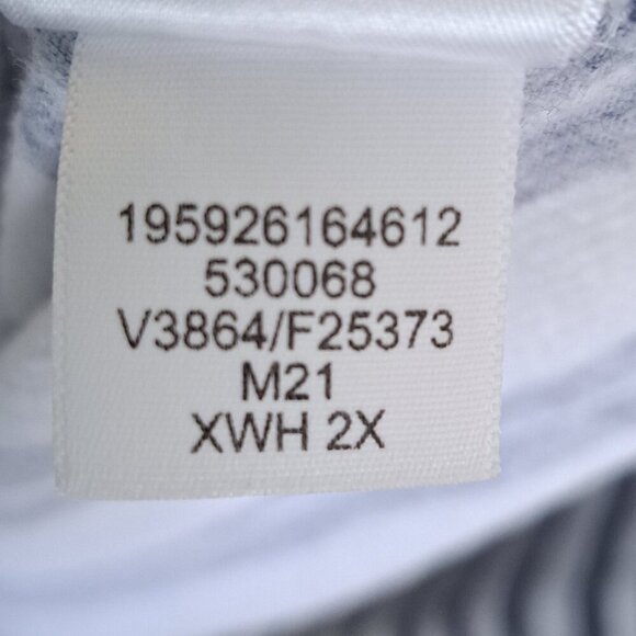 Land's End 2X (20W-22W) Striped Hi-Lo Midi Dress Pockets Nautical Preppy V-Neck - Picture 12 of 12